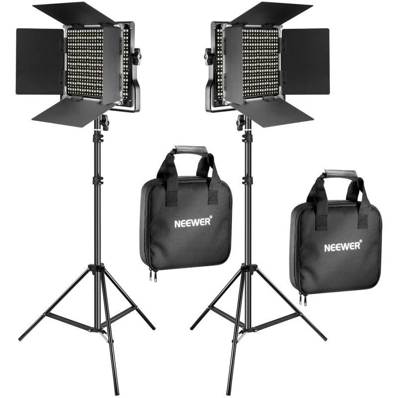 KIT DE LUCES PARA ESTUDIO NEEWER NL660 BICOLOR JGOx2 + ESTUCHE