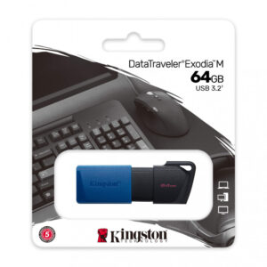 PENDRIVE KINGSTON 64GB EXODIA M AZUL